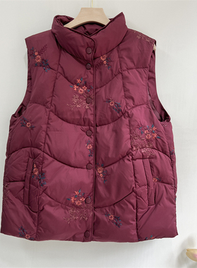 老年人冬装女羽绒服马甲奶奶外套老太太老人衣服老年妈妈马夹背心