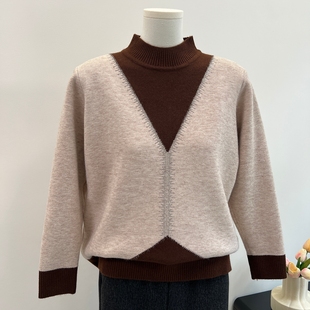 妈妈秋冬装加绒加厚毛衣新款中老年人女装冬季一体绒打底衫上衣服