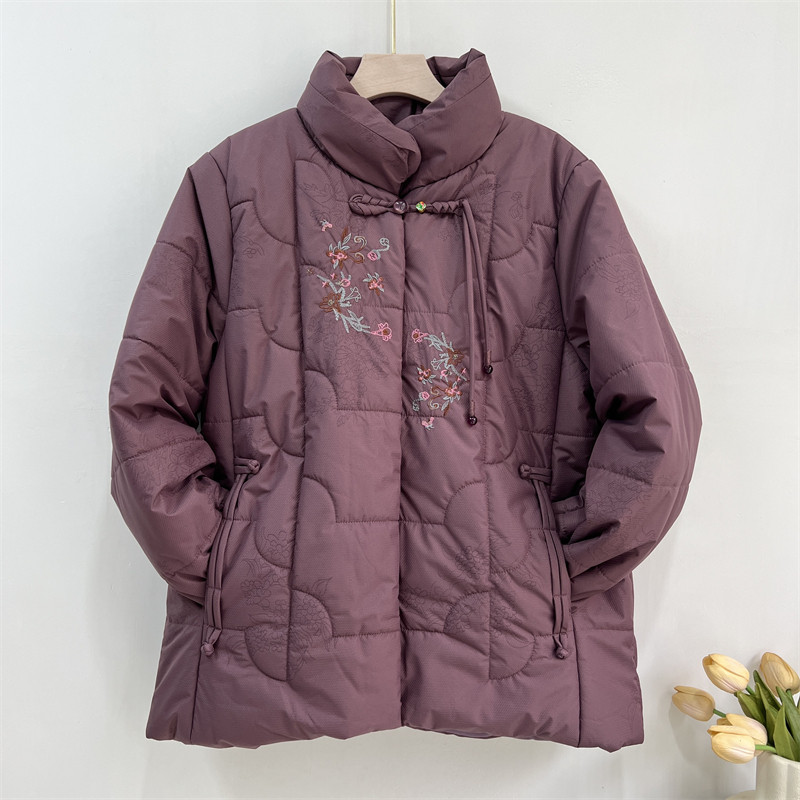 妈妈棉服冬季新款老人冬装外套女加厚老太太棉袄70岁奶奶保暖上衣