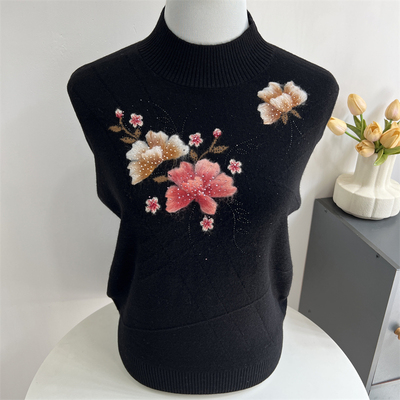 郭贵人老年人奶奶秋冬纯羊毛衫