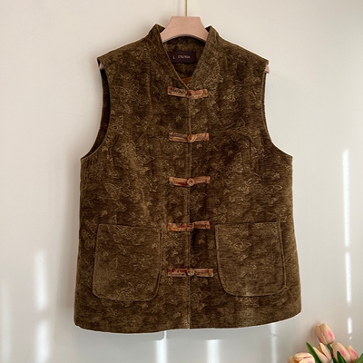 老年人冬装奶奶夹棉马夹加厚外套