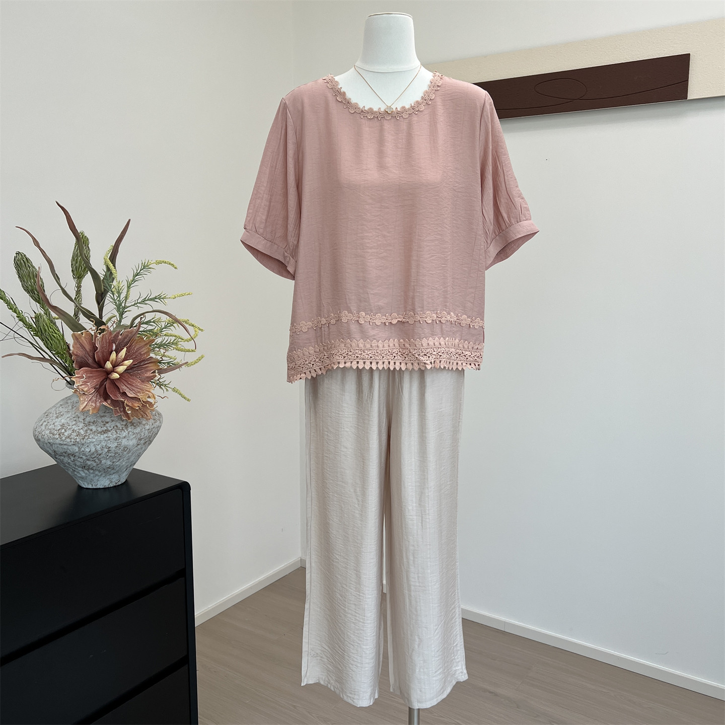 洋气妈妈夏装短袖T恤套装衣服