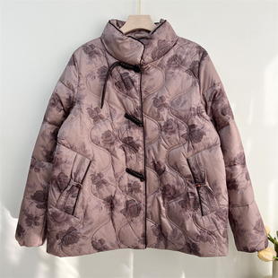 老年人女冬装羽绒服女奶奶洋气外套小个子妈妈冬季老太太保暖衣服