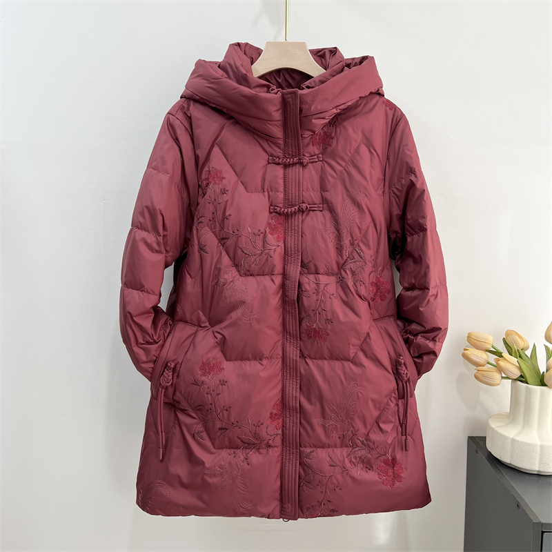 中老年人冬装中长款加厚女羽绒服奶奶保暖外套妈妈冬季老太太衣服