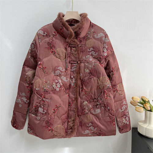 郭贵人奶奶冬装短款羽绒服外套