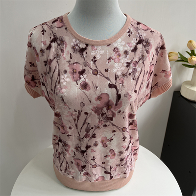 郭贵人妈妈夏装冰丝短袖t恤