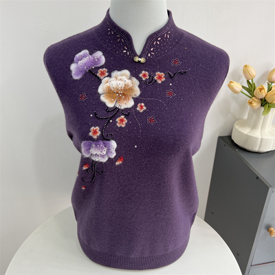 郭贵人妈妈装秋冬100%纯羊毛衫