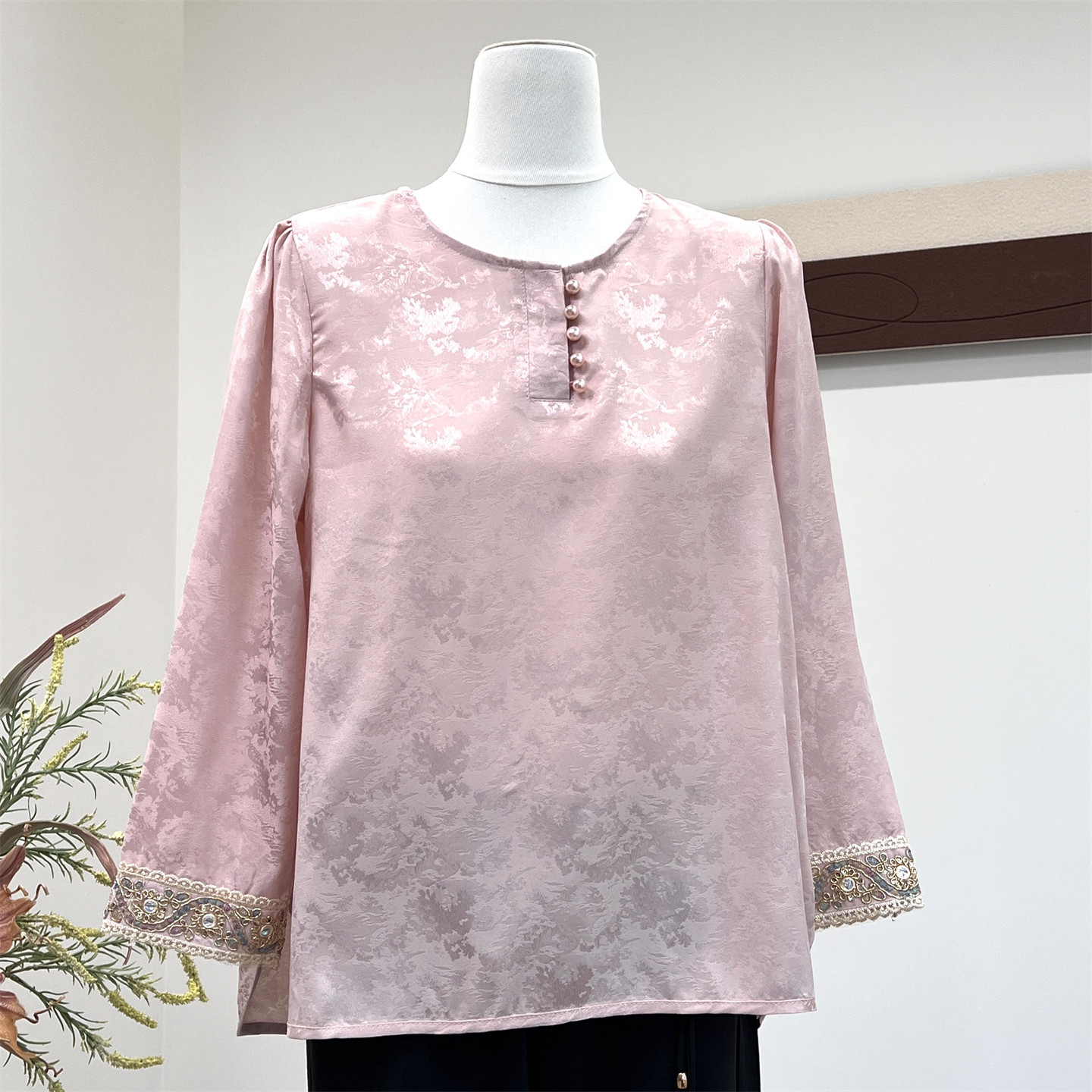 母亲节衣服妈妈夏装仿真丝衬衣
