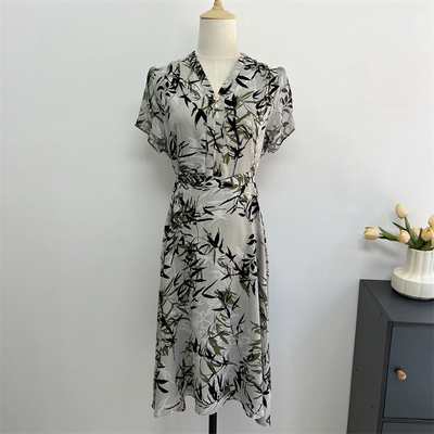 郭贵人妈妈夏装洋气短袖连衣裙