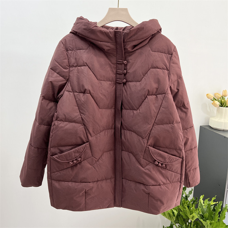 郭贵人奶奶冬装羽绒服连帽外套