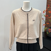 针织小衫 2025新款 春秋季 妈妈秋装 中老年女圆领上衣打底衫 宽松上衣