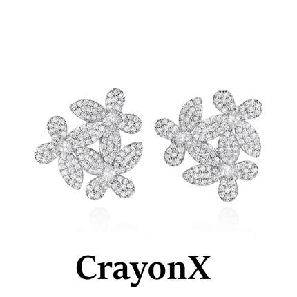 CrayonX现货小众设计感首饰蝶舞耳钉女2025新款情人节礼物