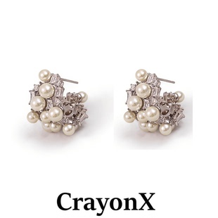 CrayonX设计师珍珠简约C圈耳环女轻奢高级感气质耳钉