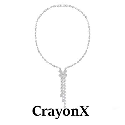 蝴蝶结流苏高级感轻奢气质项链