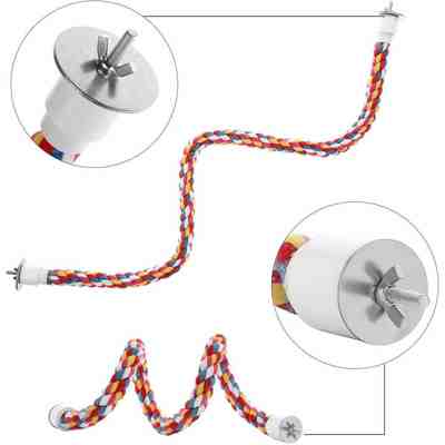 大中小型鹦鹉棉绳攀爬绳索啃咬玩具棉绳玩具旋转爬梯鸟玩具