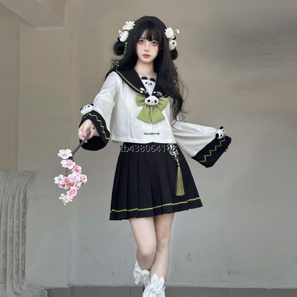 原创正版jk新中式水手服套装国风款可爱日系学生水手服