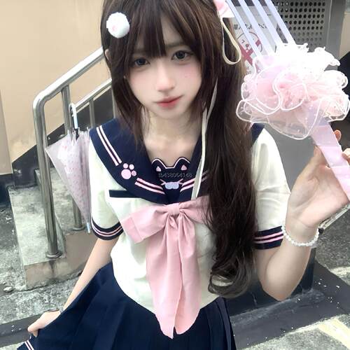 肥猫jk【喵喵物语】原创日系幼稚园水手服萌系可爱软妹JK制服套装