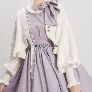 [小甜饼]Lolita短款毛衣开衫复古针织软妹少女可爱lolita外套