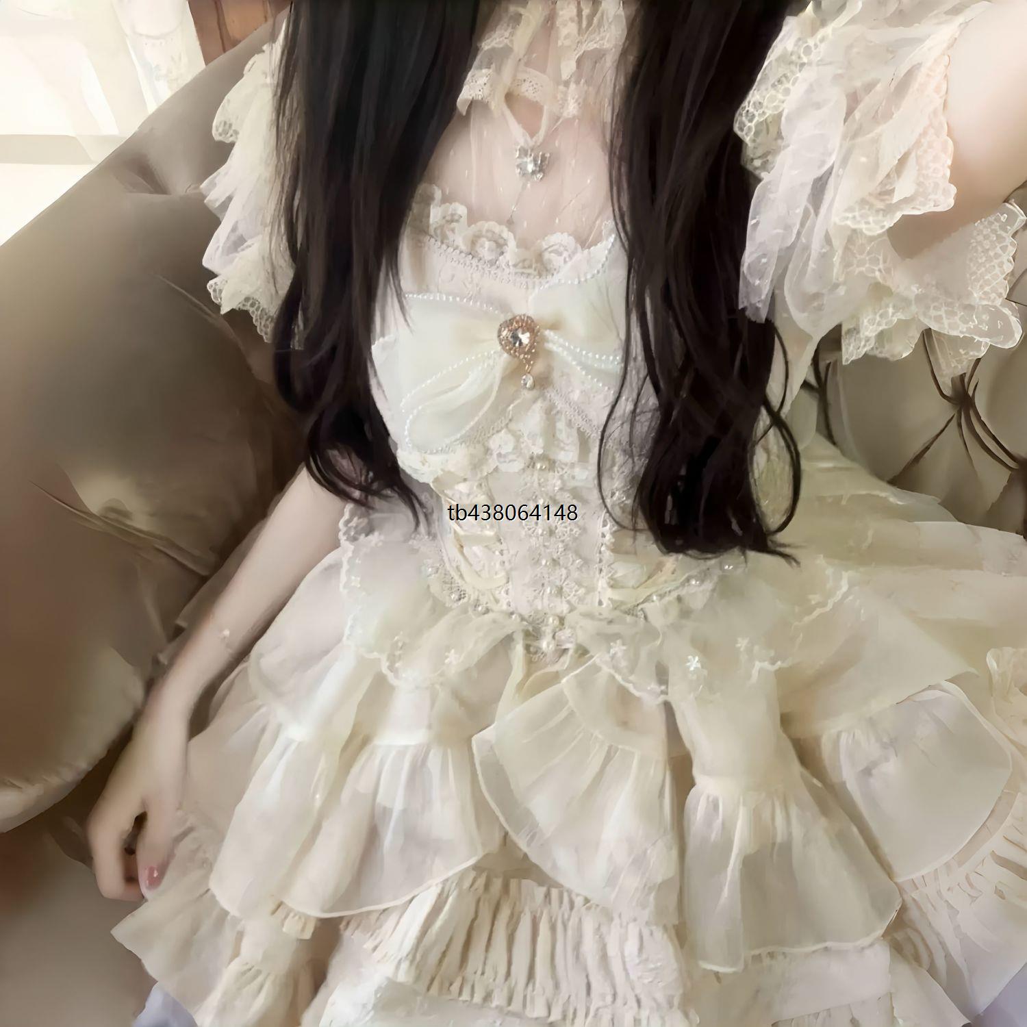 白糖少女新品原创设计Lolita洋装jsk吊带连衣裙夏装