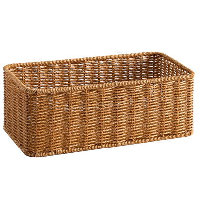 家好点手工仿藤编织收纳盒方形