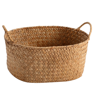 家好点海草收纳篮水果篮子整理筐桌面针线杂物盒储物篮果盘置物篮