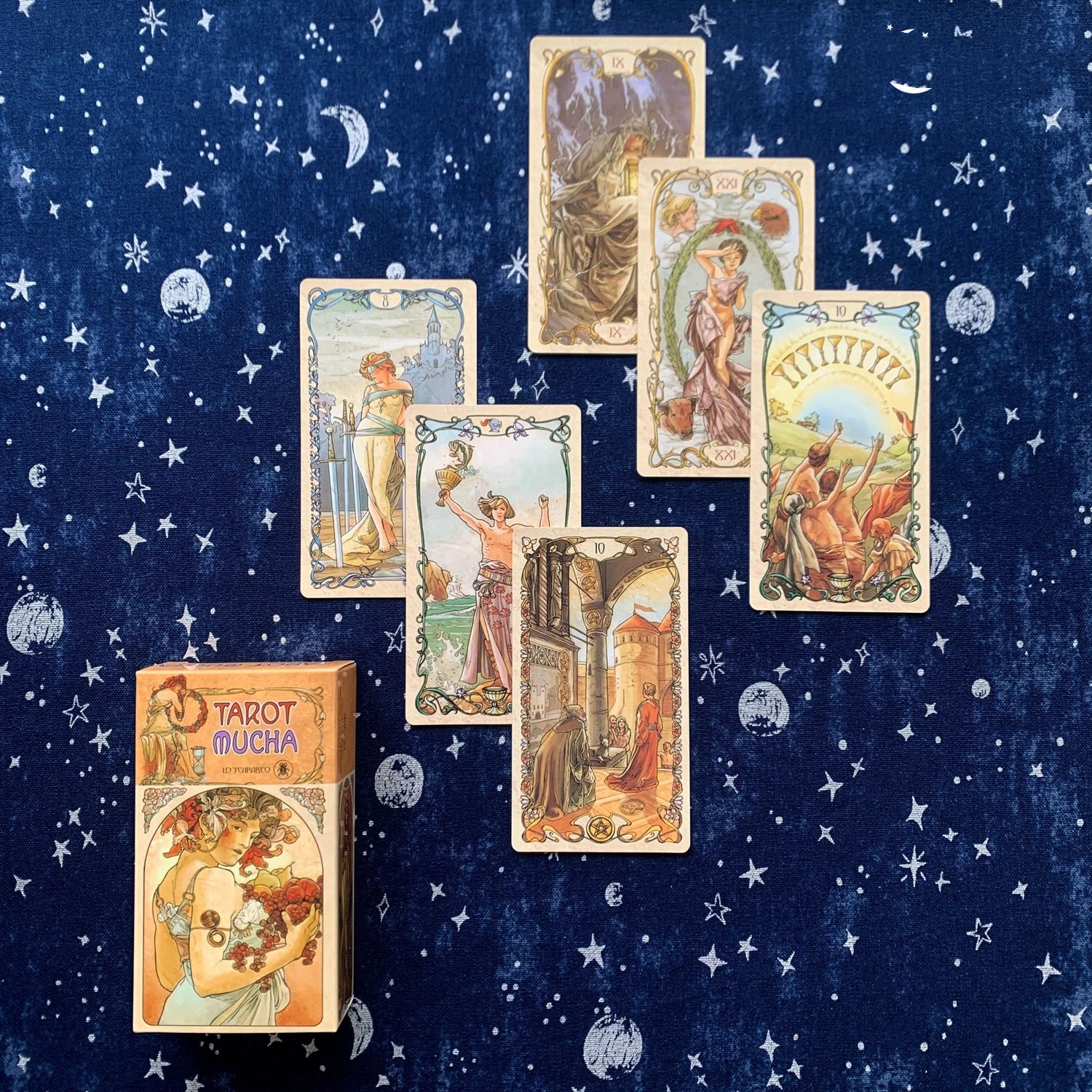塔罗牌塔luo牌taluo穆夏罗塔牌Mucha Tarot桌游系列初学者