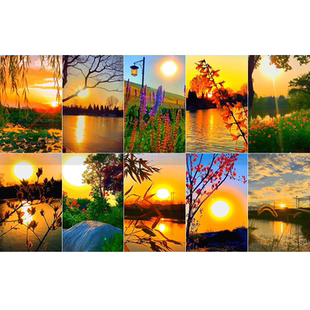 竖版唯美夕阳晚霞日出日落云彩天空治愈系高清自媒体短片视频素材