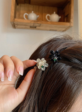 水钻迷你发卡饰品韩国头顶小发夹花朵刘海夹顶夹头发夹子抓夹小号