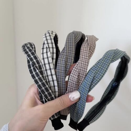 复古学院风格纹带齿防滑发箍