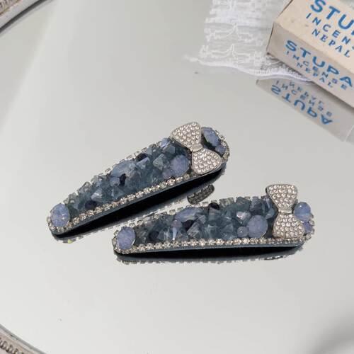 韩式超闪水钻蝴蝶结刘海发夹