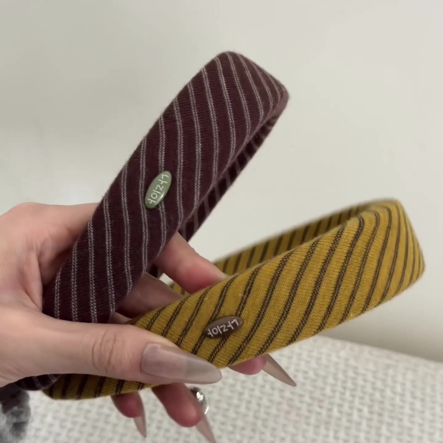 复古韩系秋冬斜纹宽边发箍