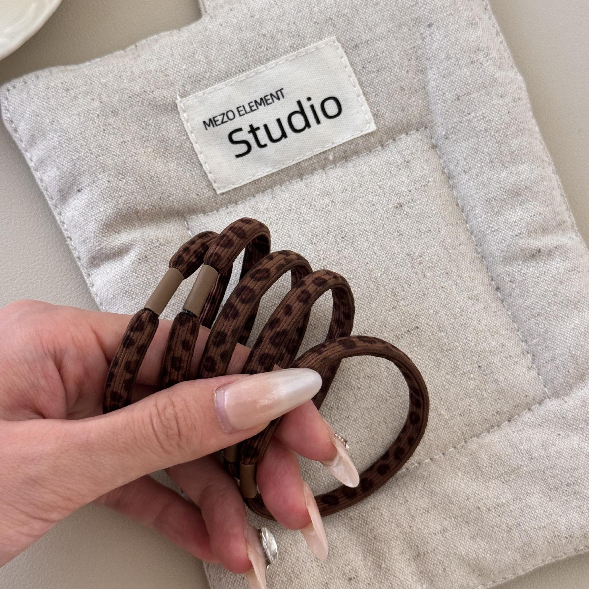 豹纹高弹力基础款盘发器