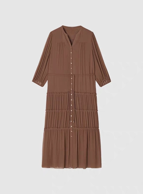 TWOROSES女装2025中长连衣裙飘逸款