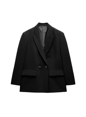 TWOROSES2025秋季新品 女装 重磅！醋酸双层。廓形双襟西装外套