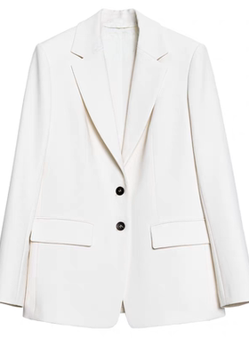 TWOROSES/日本三醋酸雅白西装套装秋季高阶廓形通勤外套女-玉白