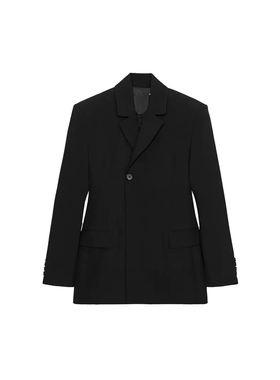 TWOROSES2025秋季新品 女装 重磅！醋酸 系列修身纽扣饰西装外套