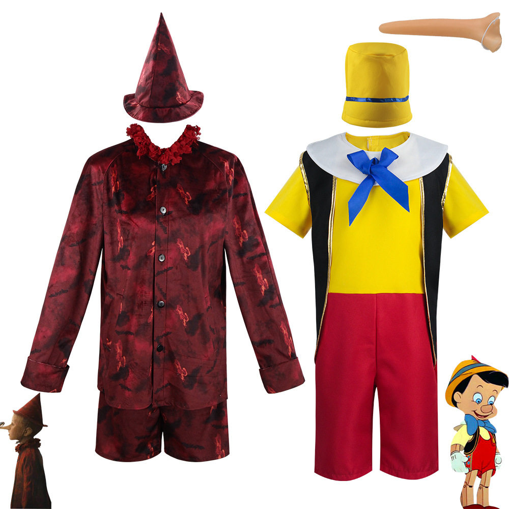 万圣节真人版长鼻子匹诺曹cos服木偶奇遇记舞台cosplay表演服