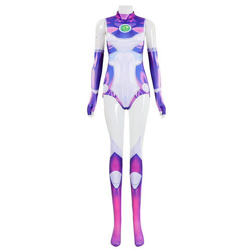 少年泰坦星火cos服装星火Starfire紧身连体衣套装电影角色表演服