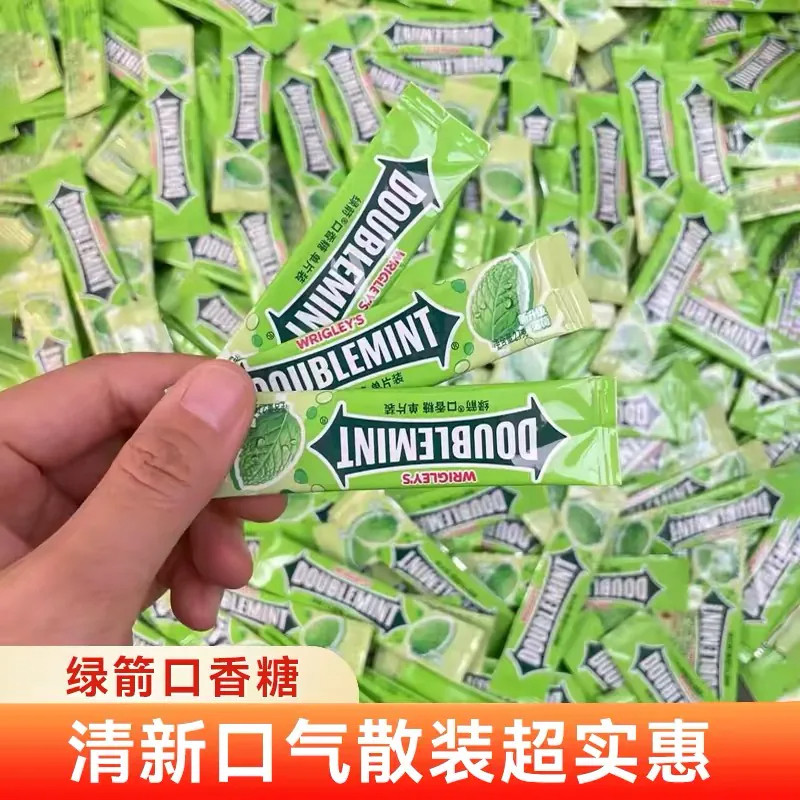 绿箭散装口香糖箭牌薄荷糖清凉清口接吻糖果清新口气小吃零食