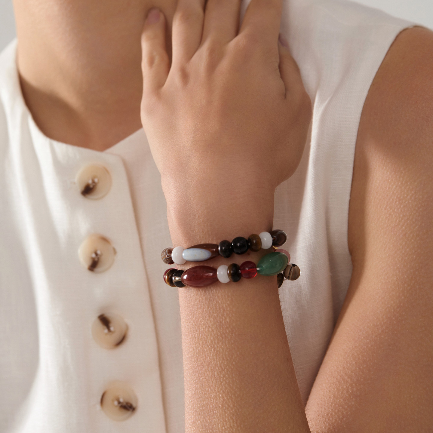 aidencandic中古风玛瑙串珠手链