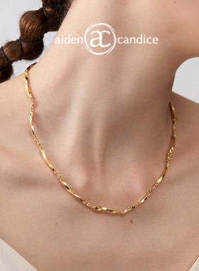 aiden candice新款原创eternal锆石项链女锁骨链百搭轻奢高级感
