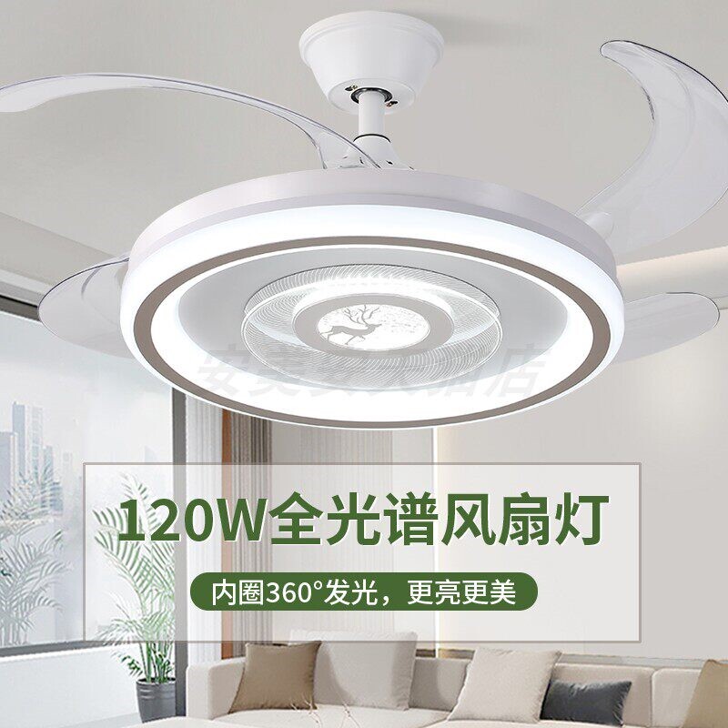 新款轻奢隐形吊扇灯家用一体吊灯