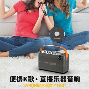 维尔晶升级版 H8II手提便携低音炮录蓝牙音响家庭派对K歌OTG直播内