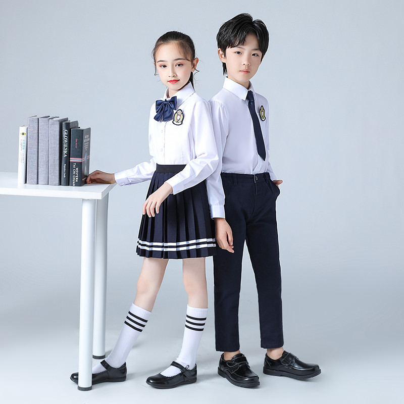 儿童幼儿园园服大合唱毕业服装英伦风校服中小学生班服朗诵演出服