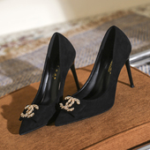 大码 313233 女小码 41一43黑色高跟鞋 斩男床上气质性感细跟百搭单鞋