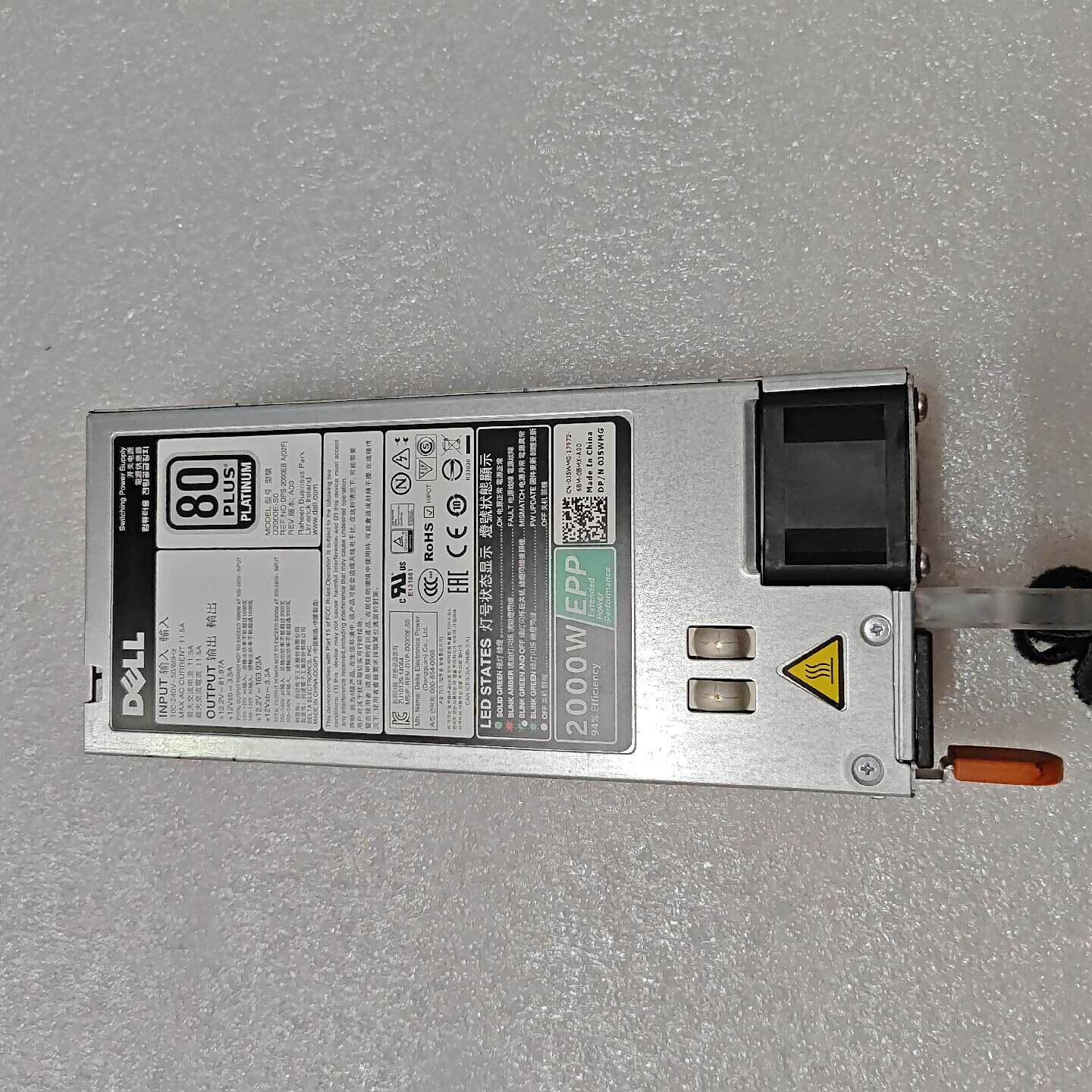 议价Dell R530 R630 R730 R730XD R740 T630 2000W EPP电源维修