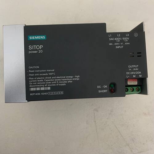 6EP1436-1SH01 SITOP power20 工业电源 DC24V 20A  顺丰议价维修