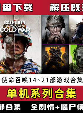 使命召唤单机合集 cod14/15/16/17/18/19/20/21全剧情免steam网盘