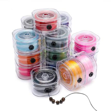 亚克力盒装扁形手串弹力线 diy手链配件穿珠子耐磨串珠线水晶线