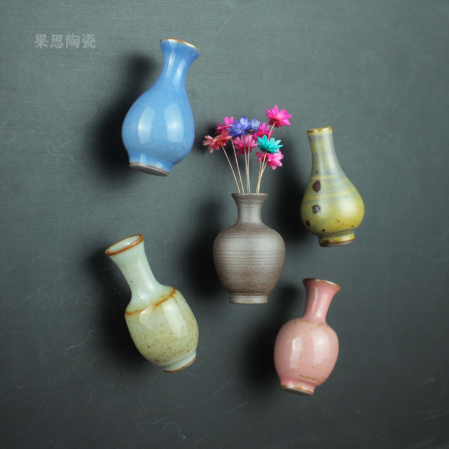 景德镇陶瓷花瓶冰箱贴迷你立体